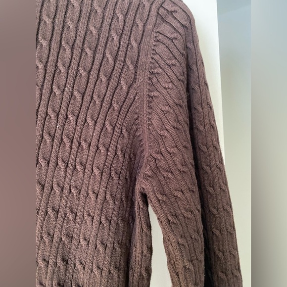 Land’s End tight knit cableknit sweater. Size S - Picture 3 of 4
